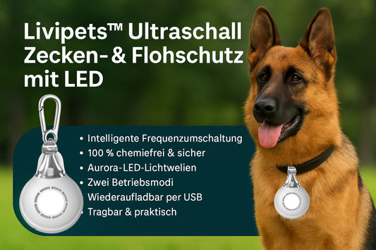 Livipets™ Ultraschall Zecken- & Flohschutz mit LED